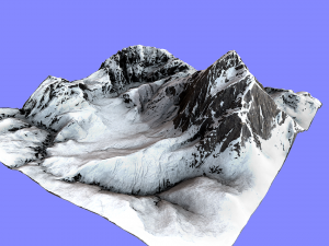 snow mountain Modèle 3D