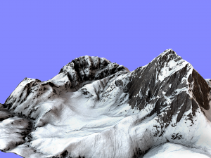 snow mountain Modèle 3D