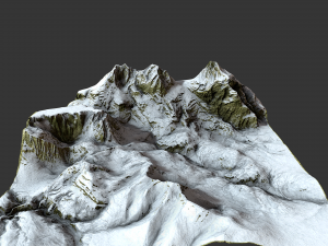 mountain under snow 3D Model