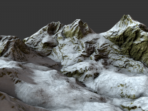 mountain under snow 3D Model