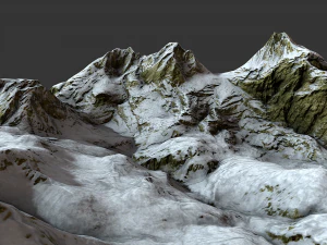 mountain under snow 3D Model