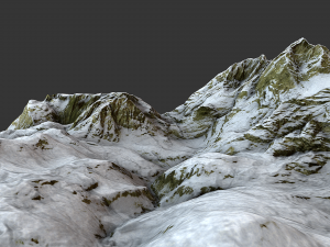 mountain under snow 3D Model