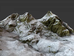 kar altında dağ 3D Model