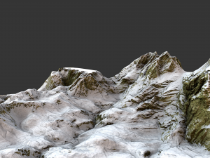 mountain under snow 3D Model