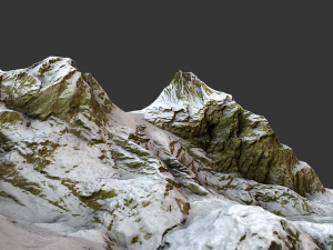 mountain under snow 3D Model