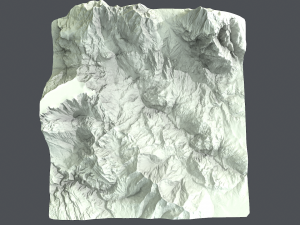 mountain under snow 3D Model