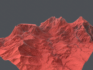 mountain under snow 3D Model