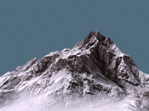 mountain under the snow Modèle 3D
