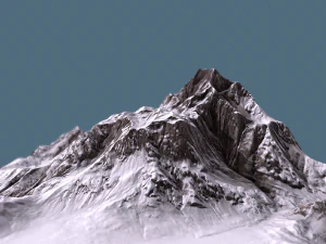 montagna sotto la neve Modello 3D