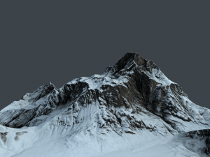 mountain under the snow 3D 모델