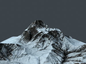 mountain under the snow 3D 모델