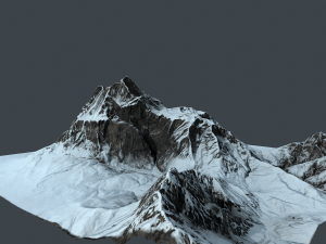 mountain under the snow 3D 모델