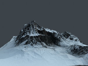 mountain under the snow 3D 모델