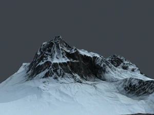 mountain under the snow 3D Model