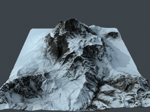 mountain under the snow 3D 모델