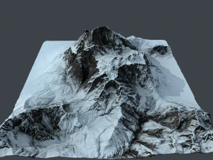 mountain under the snow 3D Model