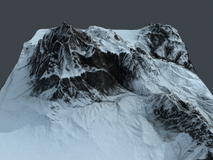 mountain under the snow 3D 모델