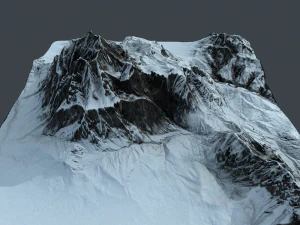 mountain under the snow 3D Model
