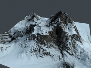 mountain under the snow 3D 모델
