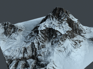 mountain under the snow 3D 모델