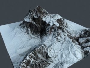 mountain under the snow 3D 모델