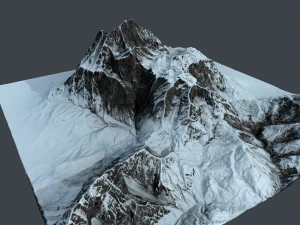 mountain under the snow 3D Model
