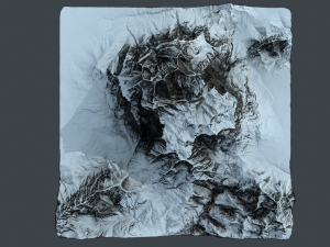 mountain under the snow 3D 모델