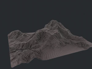 mountain under the snow 3D Model