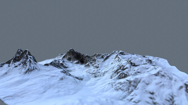 mountain under the snow 3D Model .c4d .max .obj .3ds .fbx .stl .blend