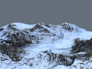 mountain under the snow 3D Модель