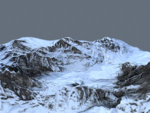 mountain under the snow 3D Model