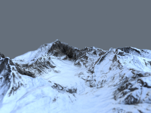 mountain under the snow 3D Модель
