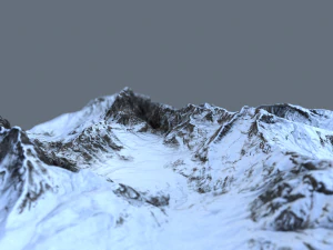 mountain under the snow 3D Model