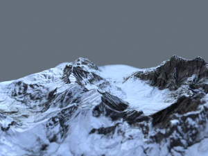 mountain under the snow 3D Model