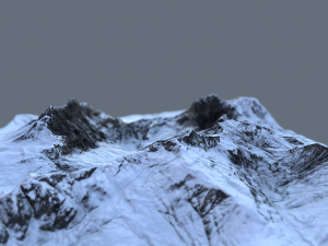 mountain under the snow 3D Модель