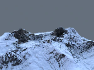 mountain under the snow 3D Model