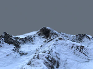 mountain under the snow 3D Model
