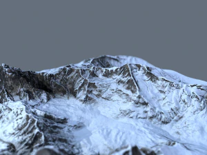 mountain under the snow 3D Model