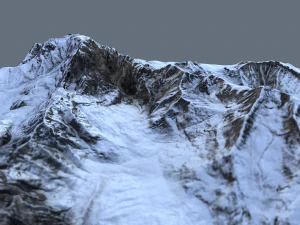 mountain under the snow 3D Model