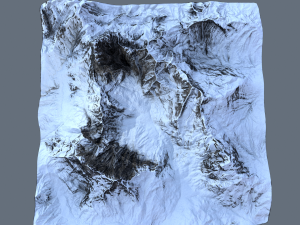 mountain under the snow 3D Модель