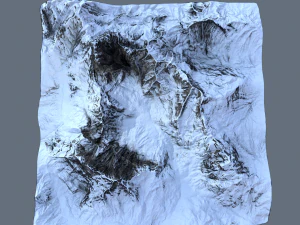 mountain under the snow 3D Model