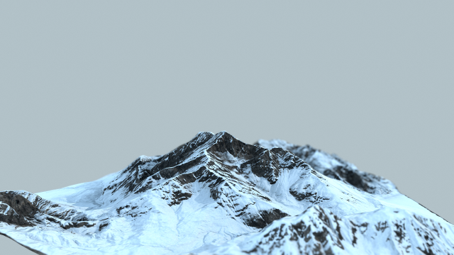 mountain under the snow 3D Model .c4d .max .obj .3ds .fbx .stl .blend 