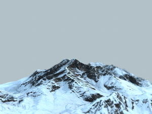 mountain under the snow Modelo 3D