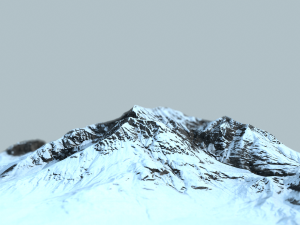 mountain under the snow 3D Model
