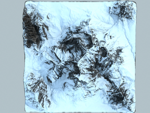 mountain under the snow 3D Model