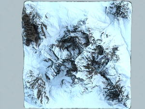mountain under the snow 3D Model