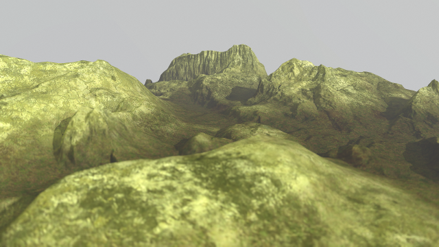mossy rock terrain 3D Model .c4d .max .obj .3ds .fbx .stl .blend 
