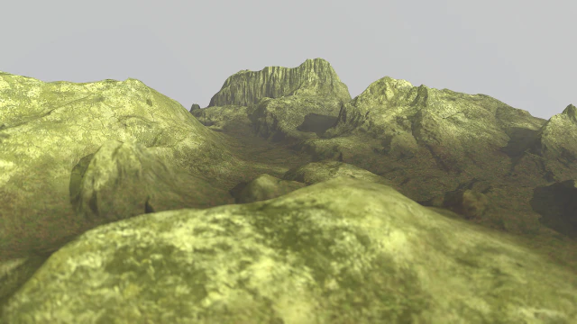mossy rock terrain 3D Model .c4d .max .obj .3ds .fbx .stl .blend 