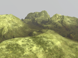 mossy rock terrain 3D Model