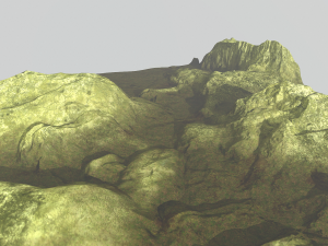 mossy rock terrain 3D Model